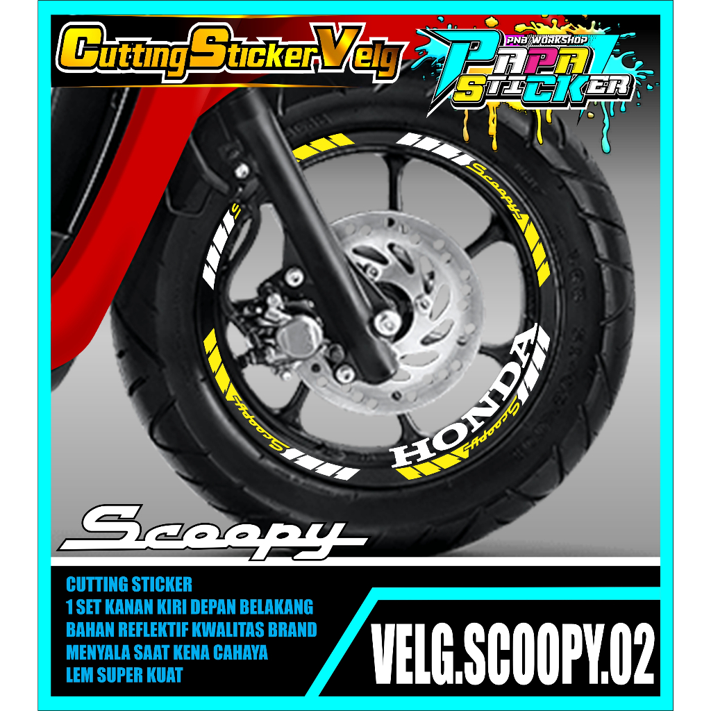 STIKER  VELG SCOOPY CUTTING STICKER VELG HONDA SCOOPY CUTTING VARIASI 02
