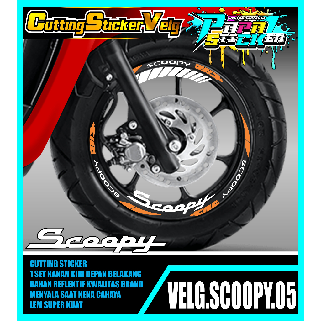 STIKER  VELG SCOOPY CUTTING STICKER VELG HONDA SCOOPY CUTTING VARIASI 05