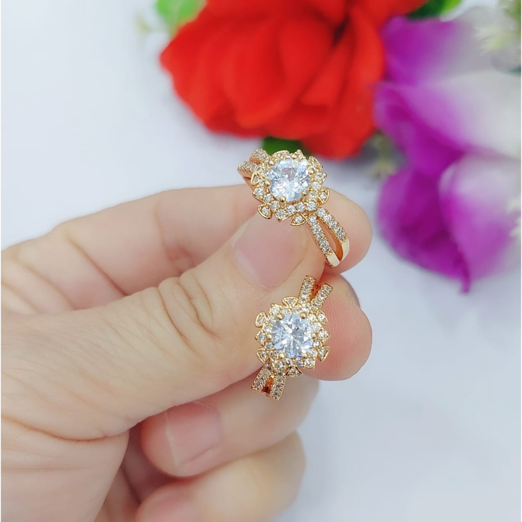 Cincin Xuping Permata Perhiasan Wanita R147 148 149 150