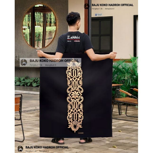 SARUNG BATIK UKIRAN DAYAK HITAM PEKAT TERBARU