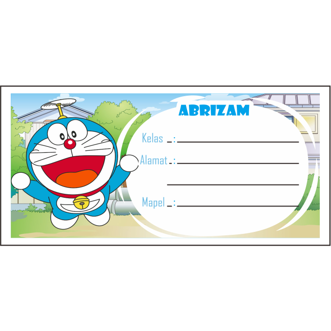

[204] 12 Pcs Stiker Label Buku Tulis Karakter Doraemon, Nobita, Jayen, Suneo, Sizuka