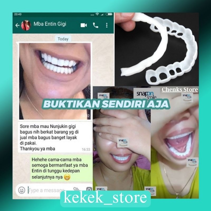 Gigi Palsu Instan Atas Bawah Original 100% - Snap On Smile Veneer Alat Perapi Gigi