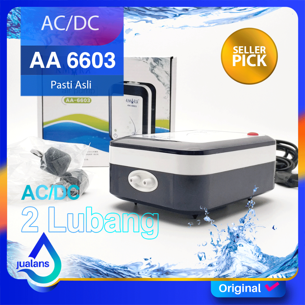 Aerator 2 Lubang ACDC AMARA 6603 Pompa Udara Emergency
