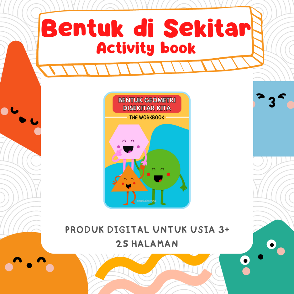 Printable Worksheet Anak Materi Prasekolah/Preschool Buku Aktivitas  - Mainan Montessori Edukasi - B