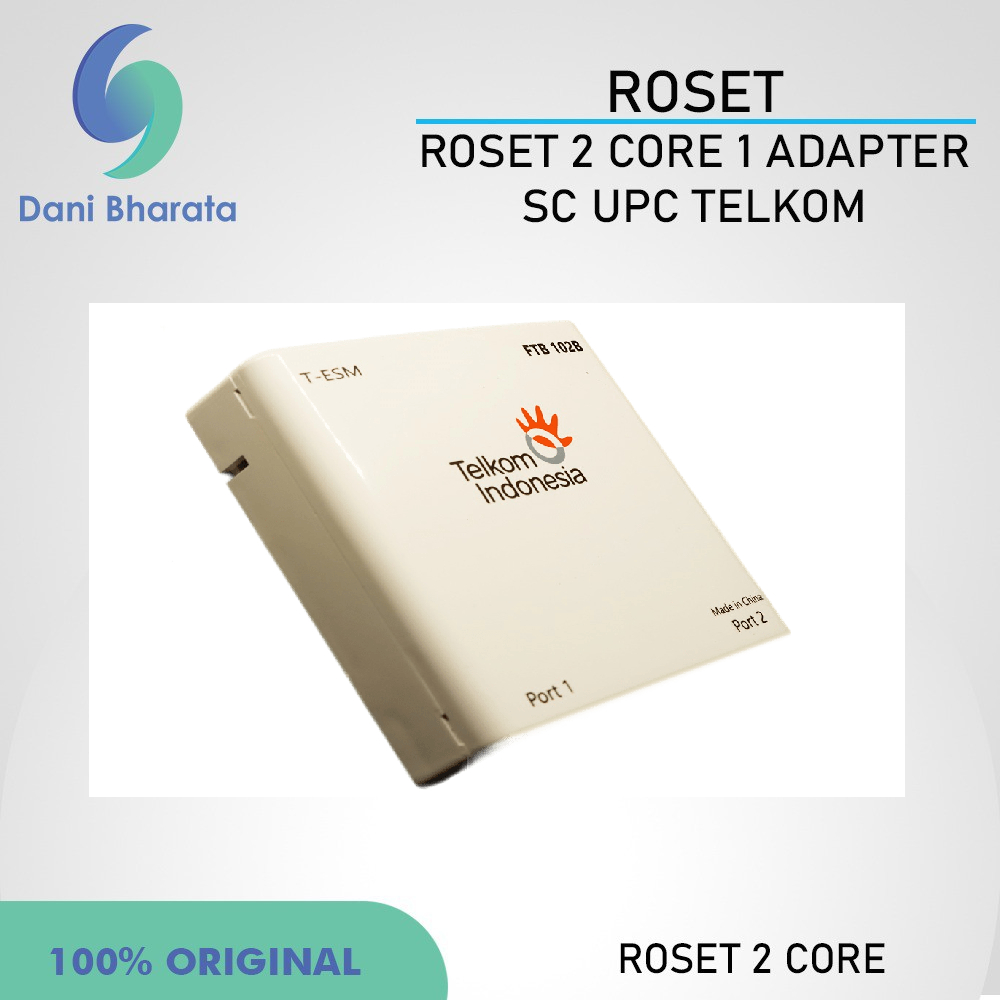 Roset 2 Core Logo Telkom 1 Adapter SC UPC Fiber Optik [𝗛𝗶𝗴𝗵 𝗤𝘂𝗮𝗹𝗶𝘁𝘆]