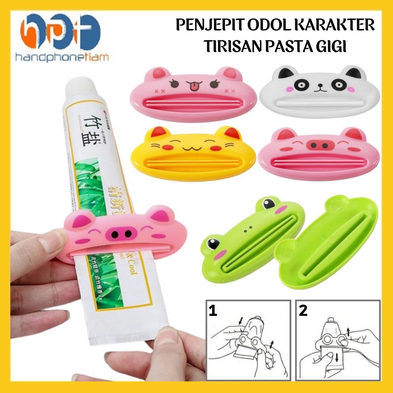 Penjepit Odol Karakter Lucu Alat Pencetan Krim Kosmetik Tube | Toothpaste Holder Dispenser Tirisan Pasta Gigi Praktis