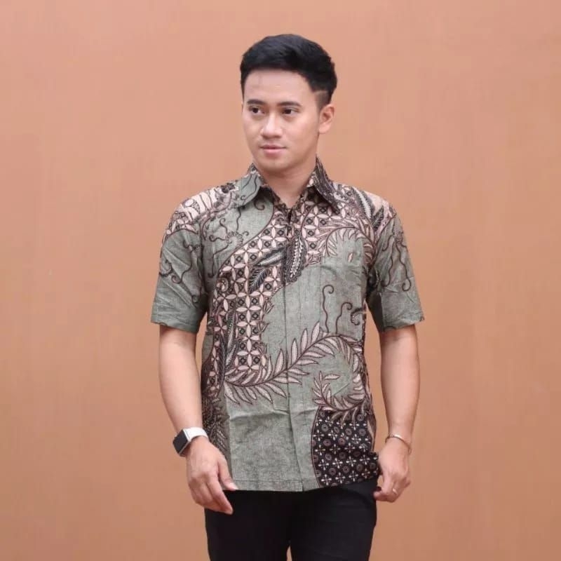 NEW ARRIVAL DISTRO BATIK PRIA BORDIR SOGAN HRB026 BATIKAF