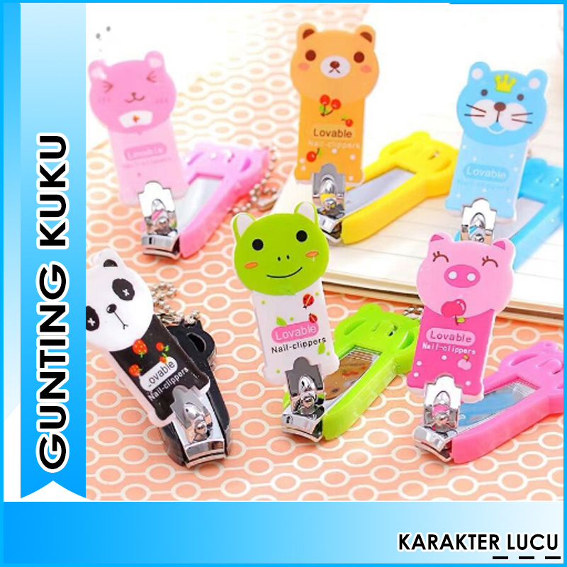 Gunting Kuku Karakter Lucu Anak Tajam Nail Clipper Manicure Pedicure Bisa Buat Souvenir Gantungan Kunci