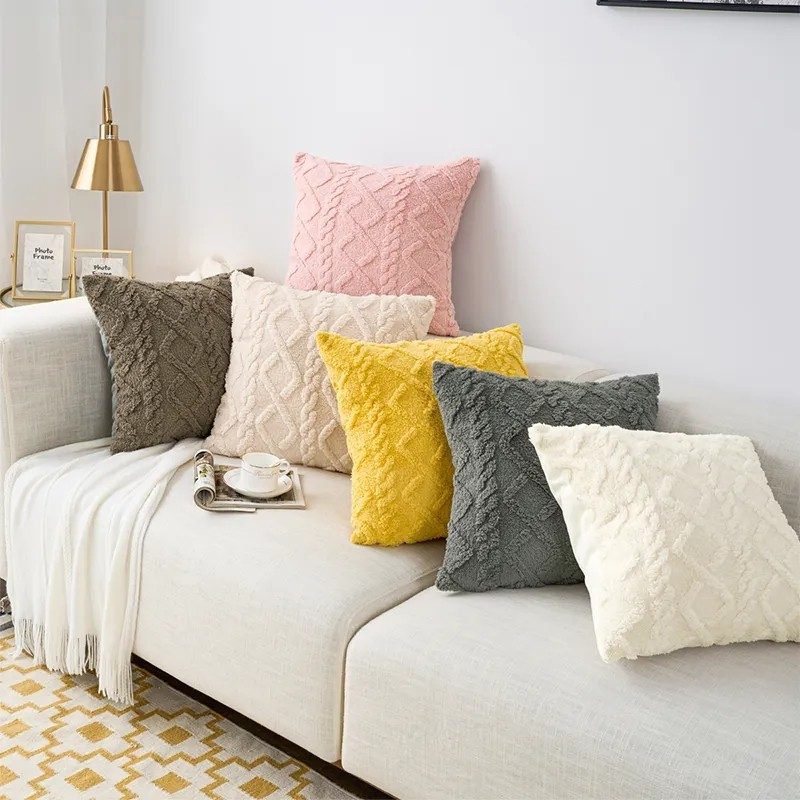 Geometric Pillow Cushion Cover / Sarung Bantal Sofa Kursi Tebal Bludru