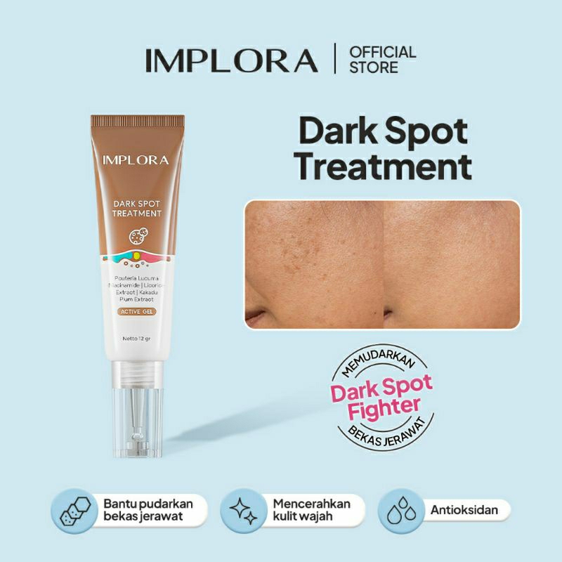 Implora Dark Spot Treatment 12gr obat bekas jerawat hitam