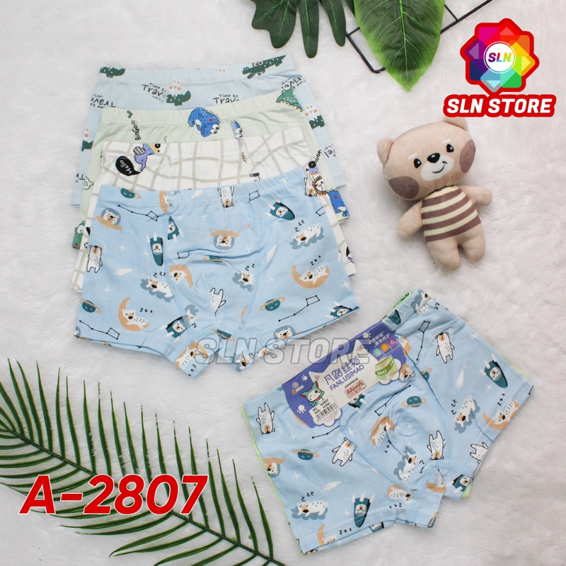 Celana Dalam Boxer Anak Katun Premium Import CD Gambar Lucu Perempuan Laki Laki