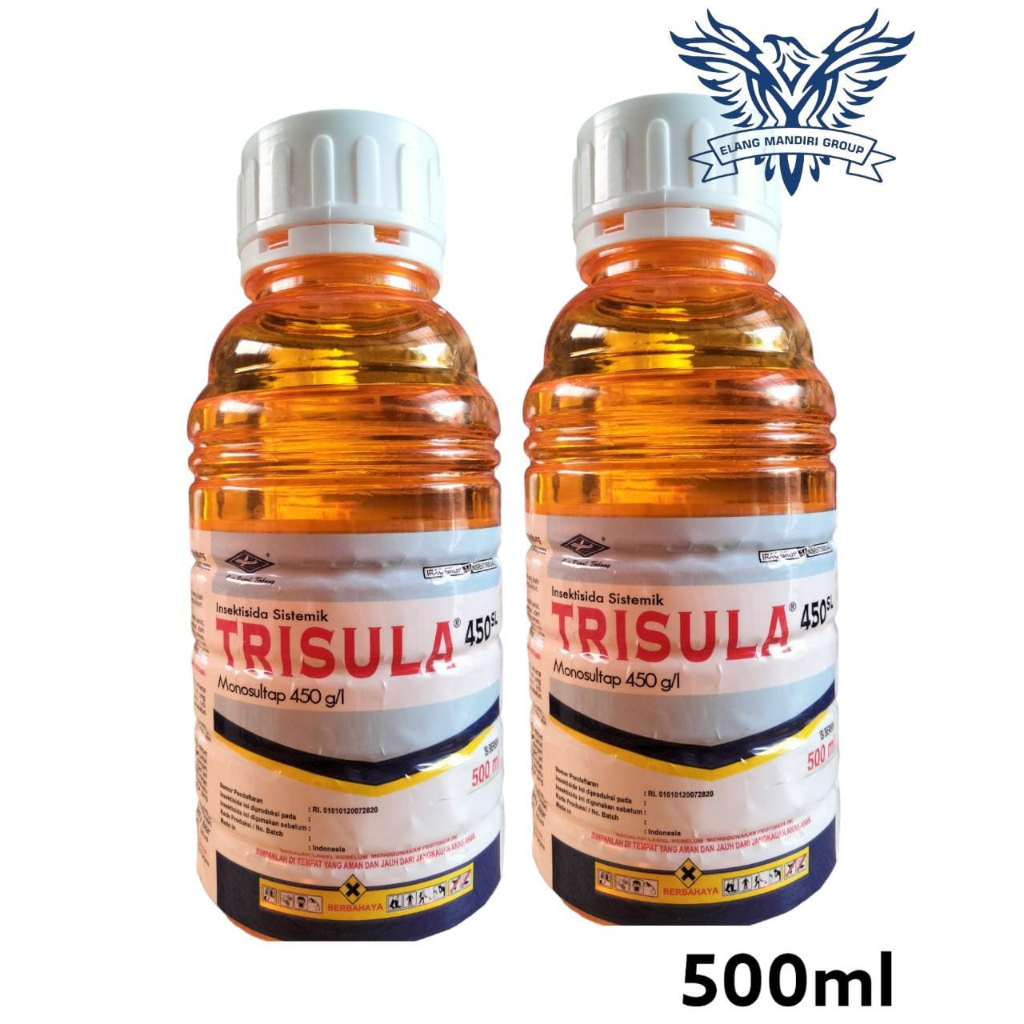 TRISULA 450 SL 500 ml Insektisida Sistemik  Monosultap 450 g/l Basmi Hama Ulat Grayak Kutu daun Hama Trips Pada Tanaman