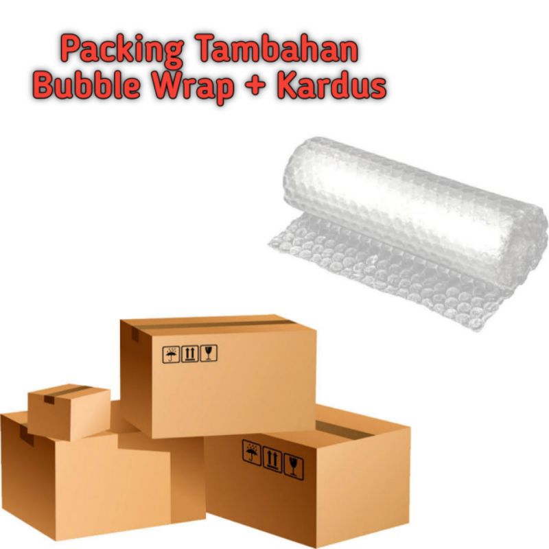 

PACKING TAMBAHAN BUBBLE WRAP DAN KARDUS ALL SIZE | Halcyon Store | Murah | Promo | Diskon