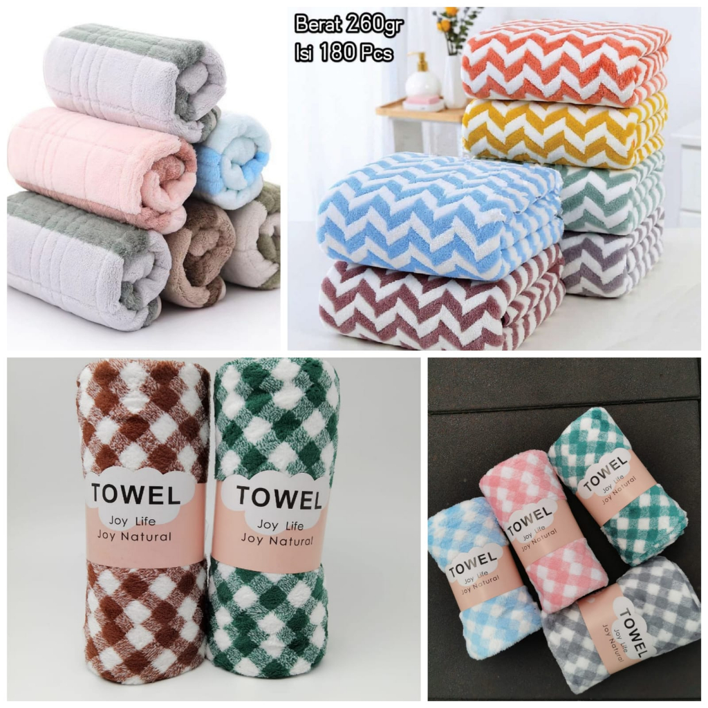 VL - COD MURAH PAKET 2 PCS HANDUK DEWASA UK 70 X 140 CM BAHAN MICROFIBER LEMBUT DAN HALUS