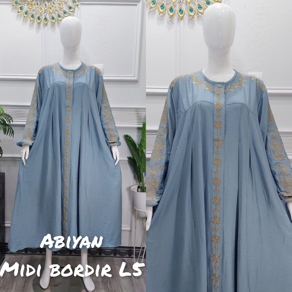 Gamis Abiyan Midi Crespo Jumbo