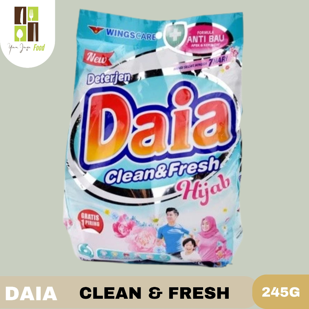 Daia Softener Powder Detergen / Sabun Cuci Bubuk / Putih / Violet 245g