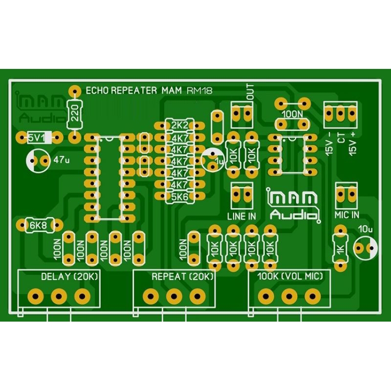 PCB EFEK VOCAL ECHO RM18