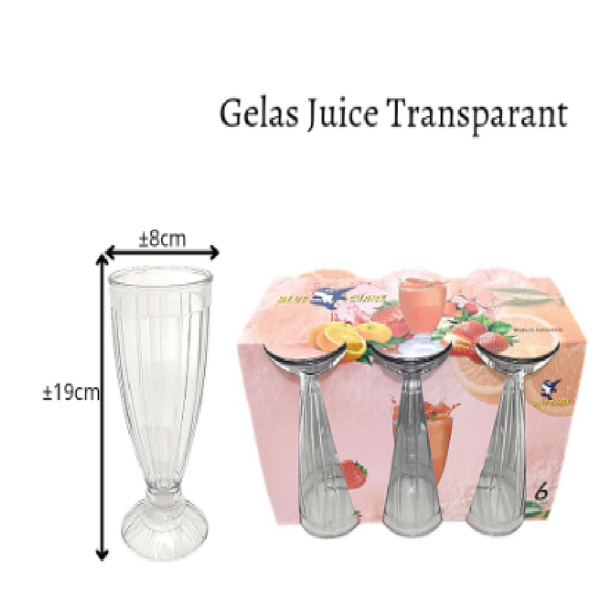 GELAS JUS AKRILIK PUTIH BENING GELAS MINUMAN JUS ES KRIM GELAS TINGGI CANTIK