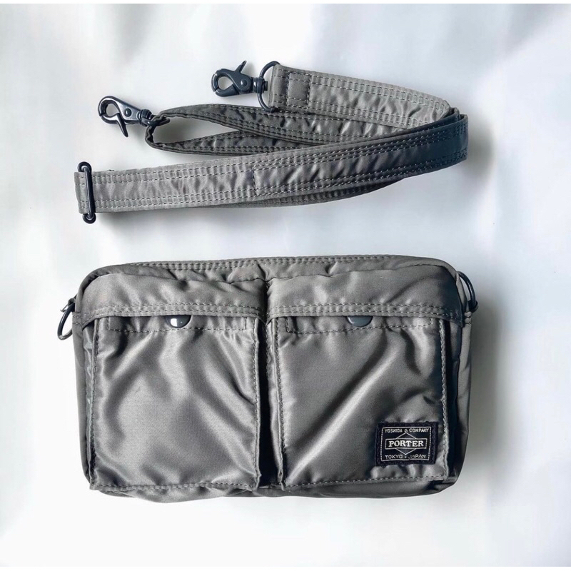 ❌SOLD❌ Preloved Porter Tanker Shoulder Bag Silver/Gray