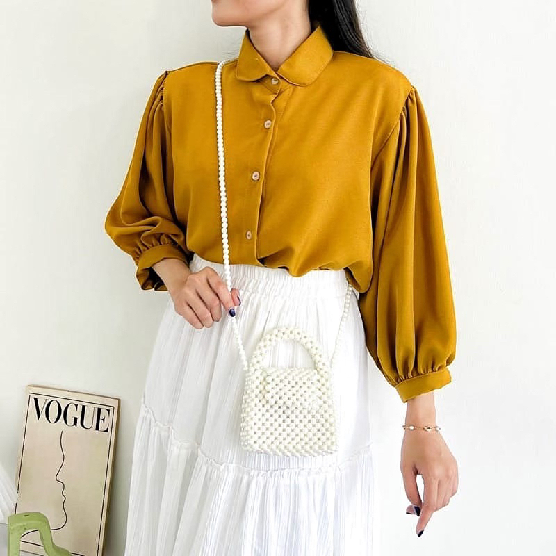 BLOUSE KEMEJA ELZE / ATASAN WANITA SHAKILA KOREAN STYLE