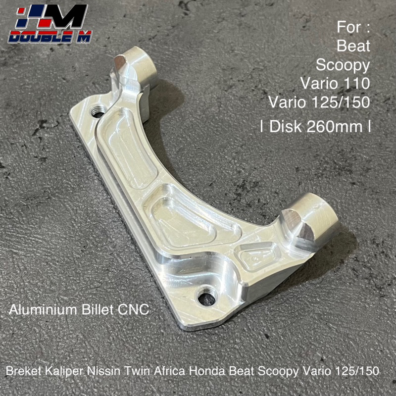 Breket Kaliper Nissin Twin Africa Honda Beat Scoopy Vario Disk 260mm