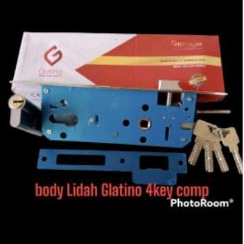 Body Fullback Glatino + Cylinder Comp / Kunci Pintu Glatino / Rumah Kunci / Body Lidah+Cylinder Comp