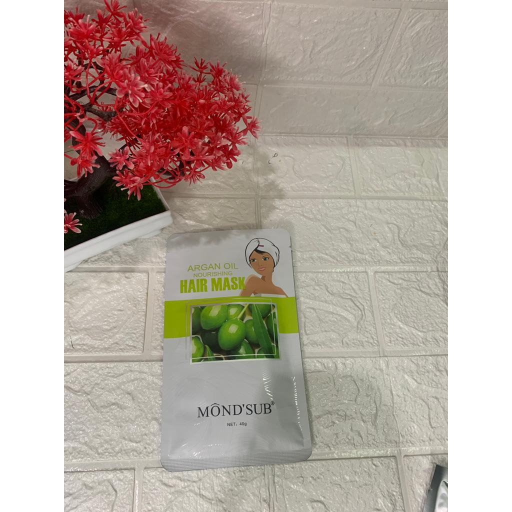MASKER RAMBUT/hair mask Mond'sub/HAIRMASK/argan oil/coconut oil/MASKER RAMBUT PRAKTIS