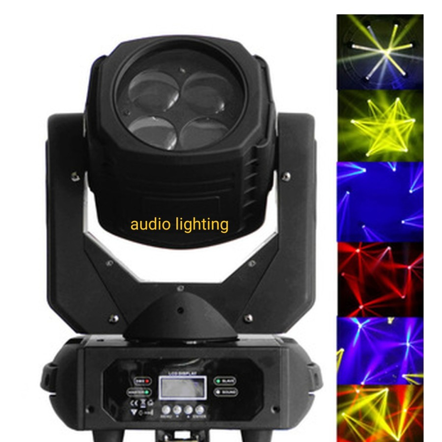 Moving Head Super Beam 4x10 Watt RGB fullcolor 100 Watt