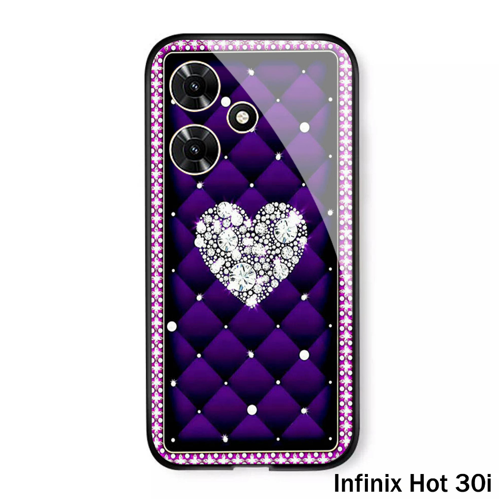 (S46) Case  Glass INFINIX HOT 30i - casing Terbaru handphone - INFINIX HOT 30i  - pelindung handphone - INFINIX HOT 30i