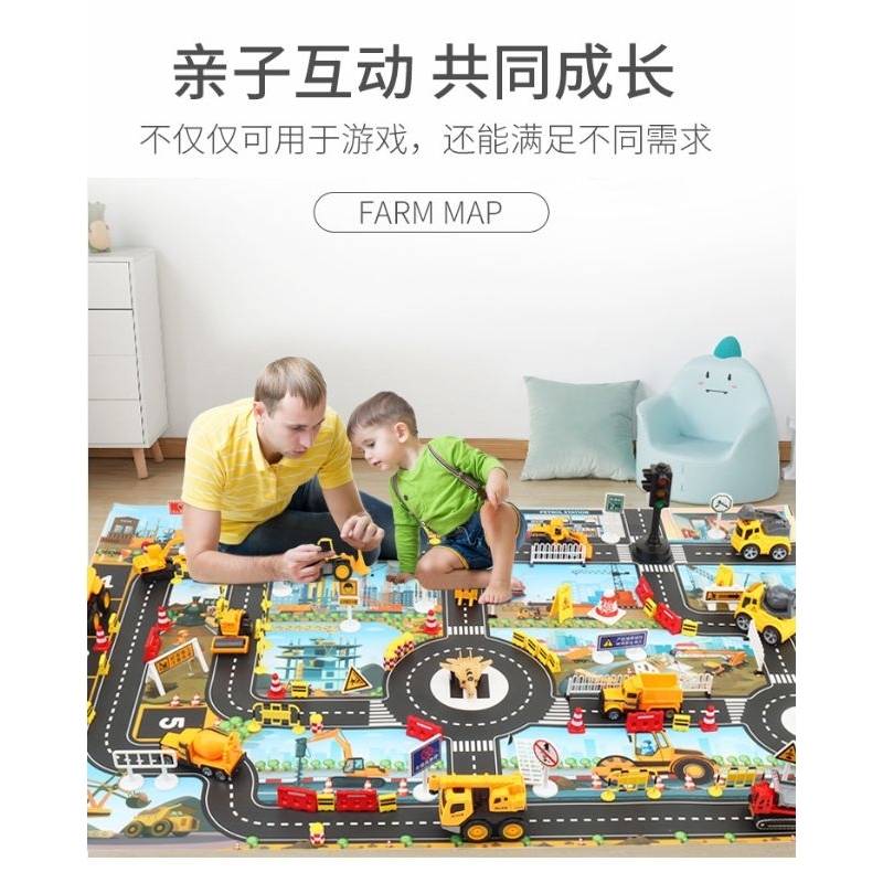 Road Map Alas Peta Jalan Mobil Mainan Karpet Bermain Alas Bermain Play Mat
