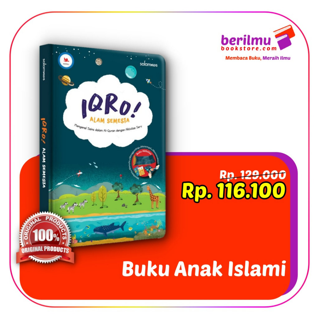 IQRO Alam Semesta | Buku Aktivitas Anak Islami | Hard Cover | Full Color | 100% Buku Original | Sala