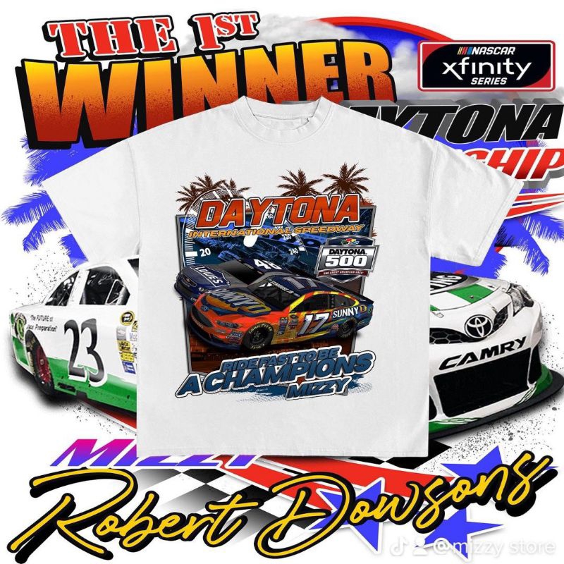 TSHIRT OVERSIZE NASCAR DAYTONA WHITE
