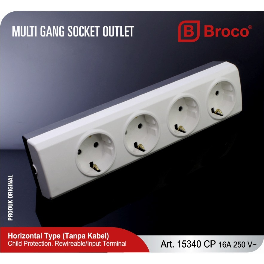 STOP KONTAK BROCO 4 LUBANG
