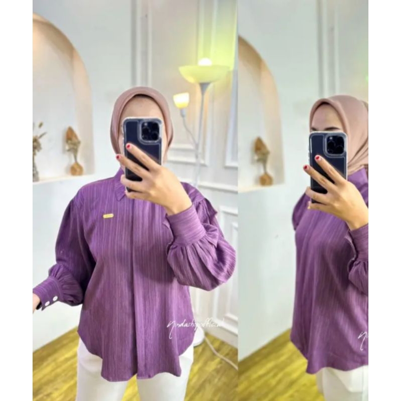 Nadin Blouse Babycrush Lengan Balon Termurah.