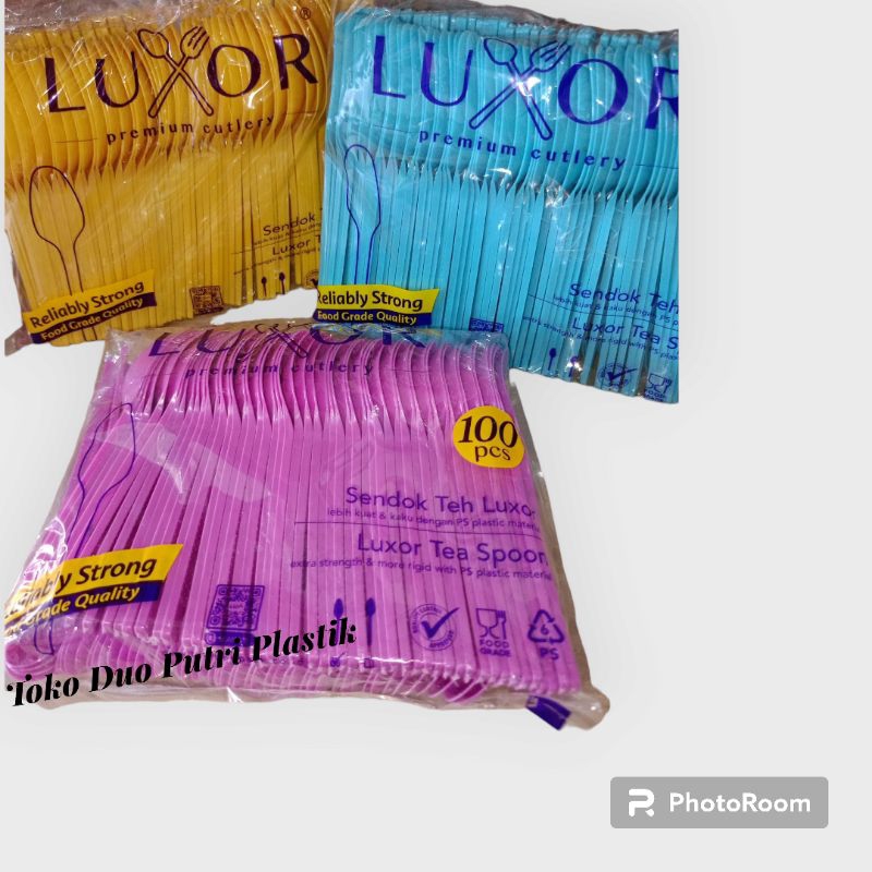 sendok teh plastik warna luxor
