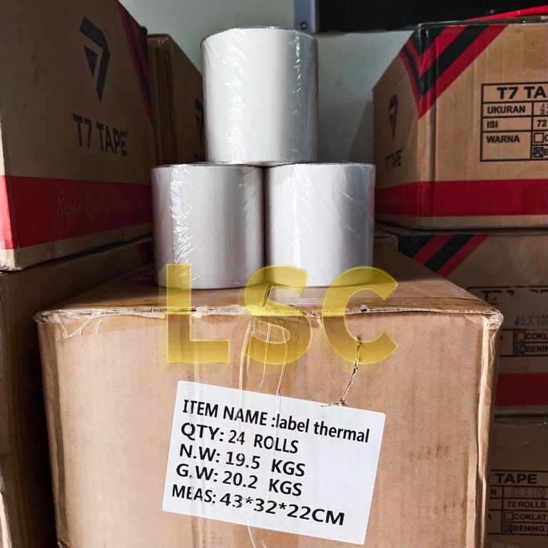 LABEL RESI THERMAL 100 X 150 BARCODE LABEL STICKER THERMAL100X150 UKURAN A6 500 LEMBAR