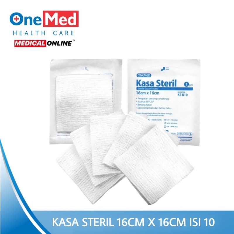 KASA STERIL STERILE 16 CM x 16 CM isi 10 PCS - ONEMED