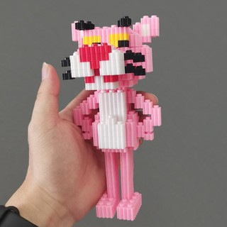 Nano Block Pink Panther Mainan Balok Susun Karakter Kartun Pink Panther Series Movie Set Hadiah dan Pajangan