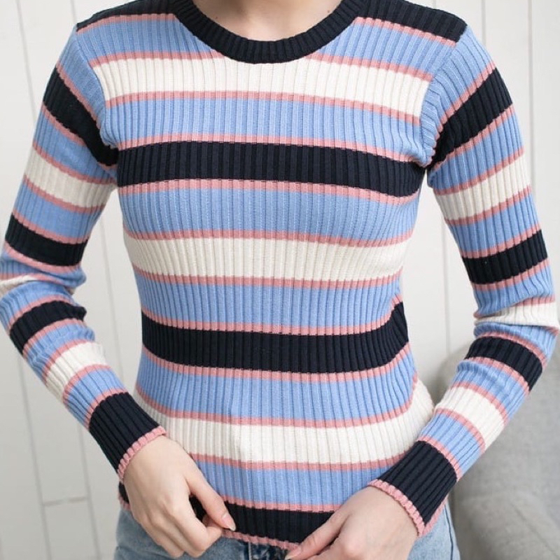 INNER RAJUT BICA KOREA  POLET LENGAN PANJANG / SWEATER RAJUT PRESS BODY