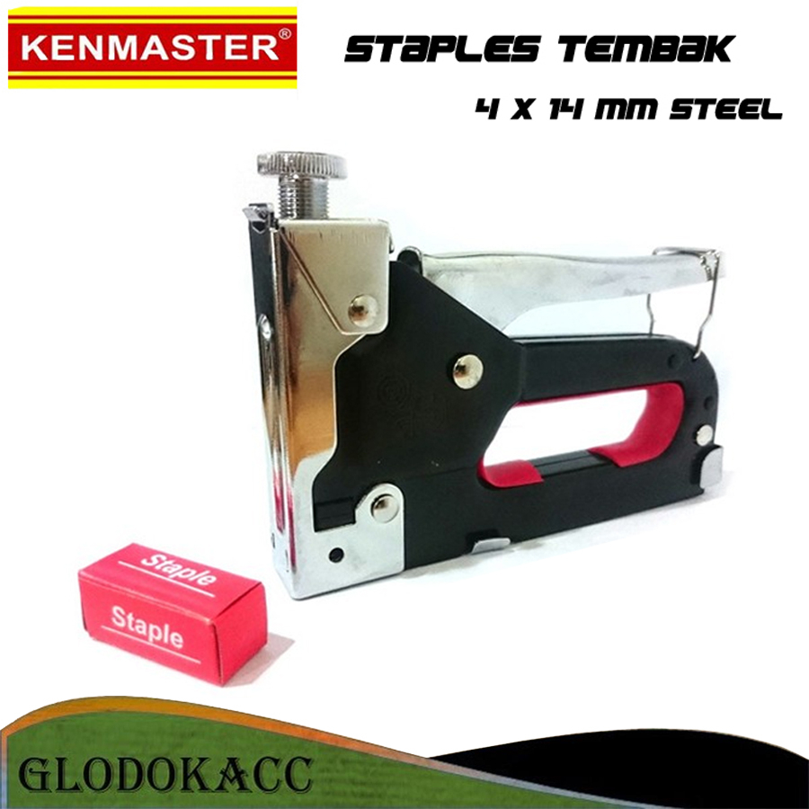 Staples Tembak Original Kenmaster Staple Stapler Gun 4-14 mm Steel