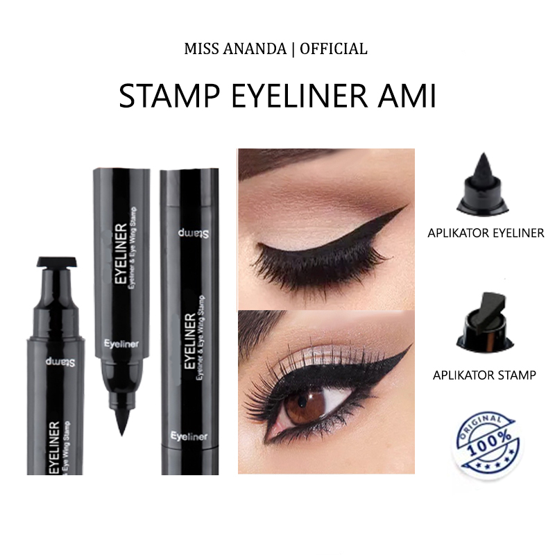 Eyeliner Stamp 2 In 1 Waterproof Liquid Eyeliner Pensil Waterproof Ukuran Stamp Small