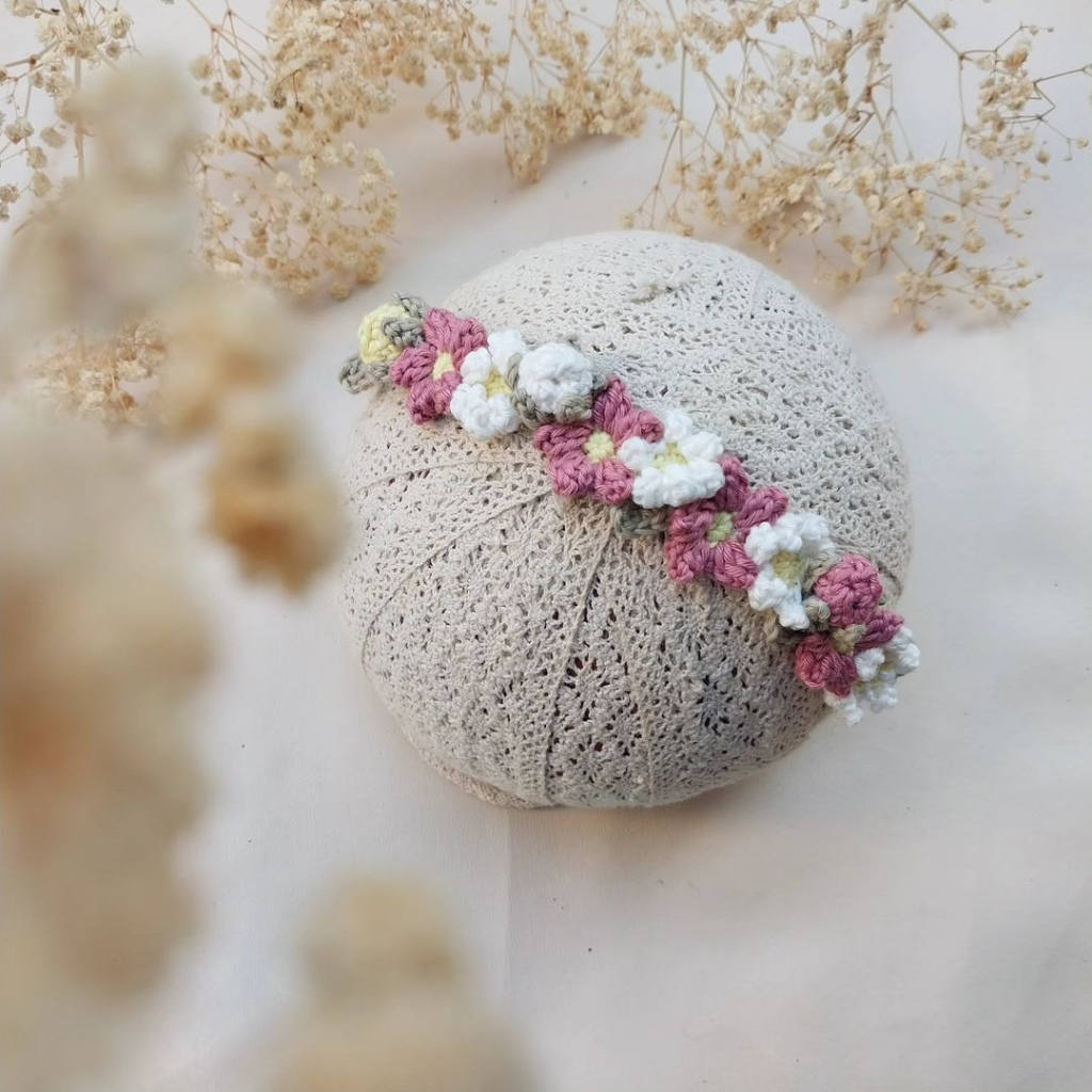 CILUKBA.BABY ~ FLOWER CROWN BANDANA RAJUT