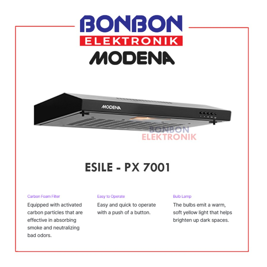 Modena Cooker Hood Esile PX 7001 Slim Hood 70cm / PX7001