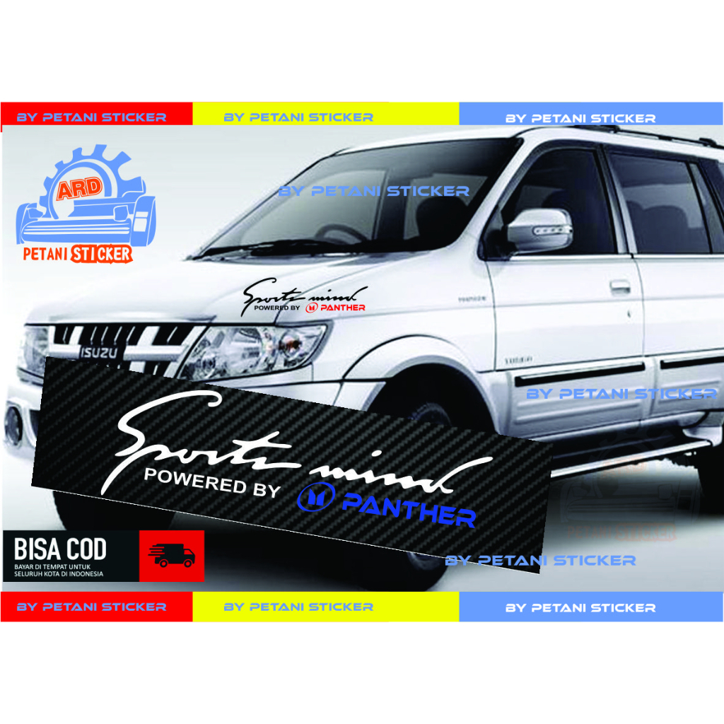 promo stiker STICKER MOBIL ISUZU , PANTHER BODY SAMPING sportmind POWERED BY PANTHER MANIA PANTHER I
