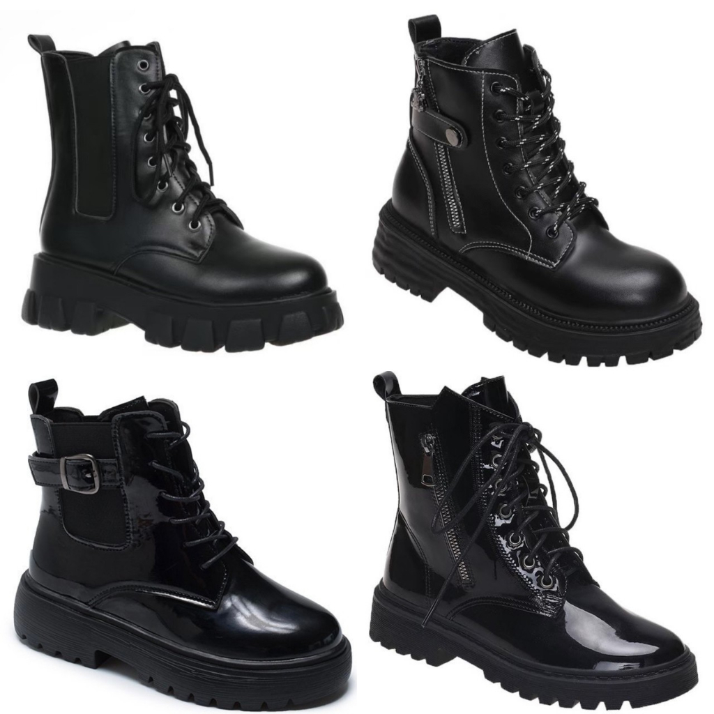 AVANCEID 1962 Sepatu Sneakers Boots Wanita Docmart Hitam Import