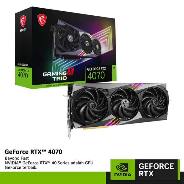 VGA MSI GeForce RTX 4070 GAMING X TRIO 12G | RTX4070 12GB GDDR6X