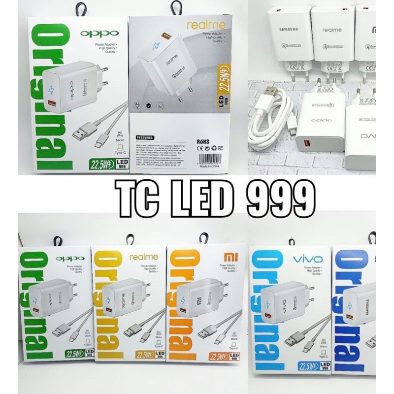 Charger LED BT999 Qualcomm Quick Charger 3.0 for oppo vivo xiaomi realme 5m5ng high quality fast charging