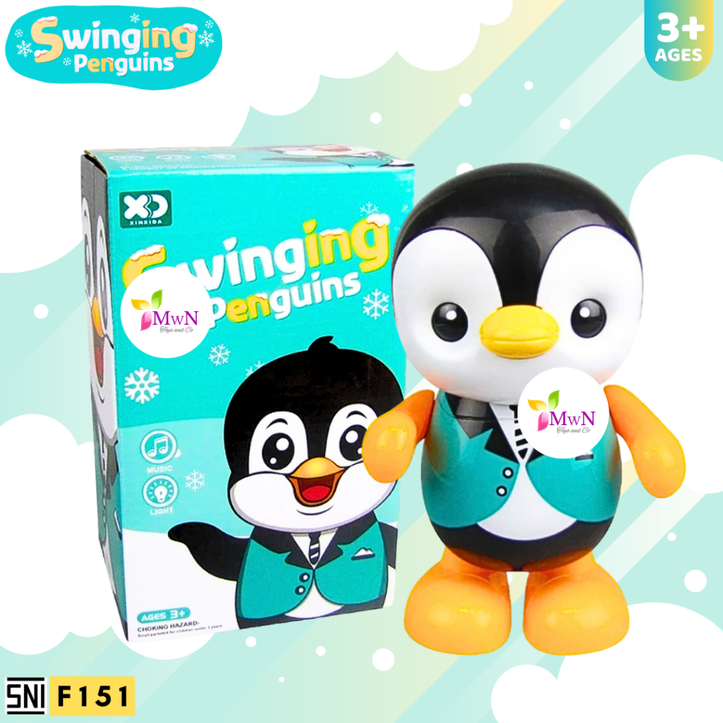 MWN Mainan Dance Swinging Penguins F151