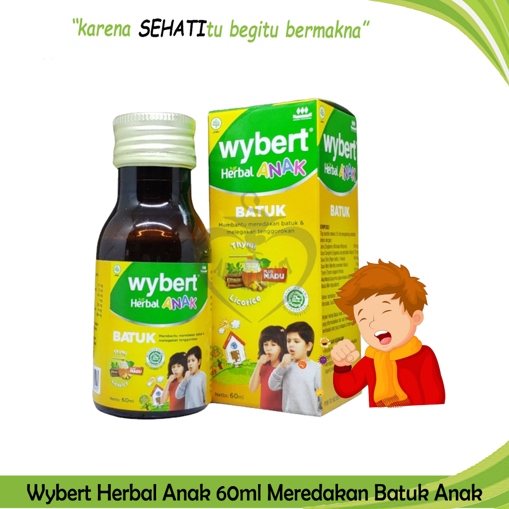 Wybert Herbal Batuk Sirup 60ml Mengatasi Batuk Anak