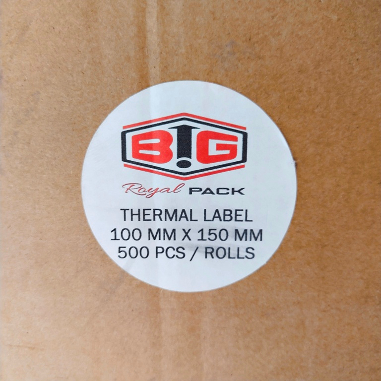 LABEL RESI THERMAL 100 X 150 BARCODE LABEL STICKER THERMAL100X150 UKURAN A6 500 LEMBAR